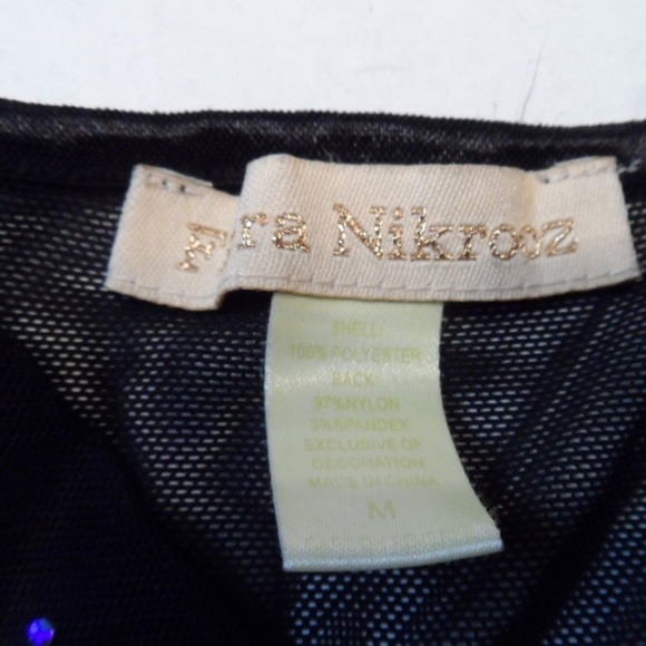 Flora Nikrooz Teddy Size Medium Black Sequins - Picture 6 of 7